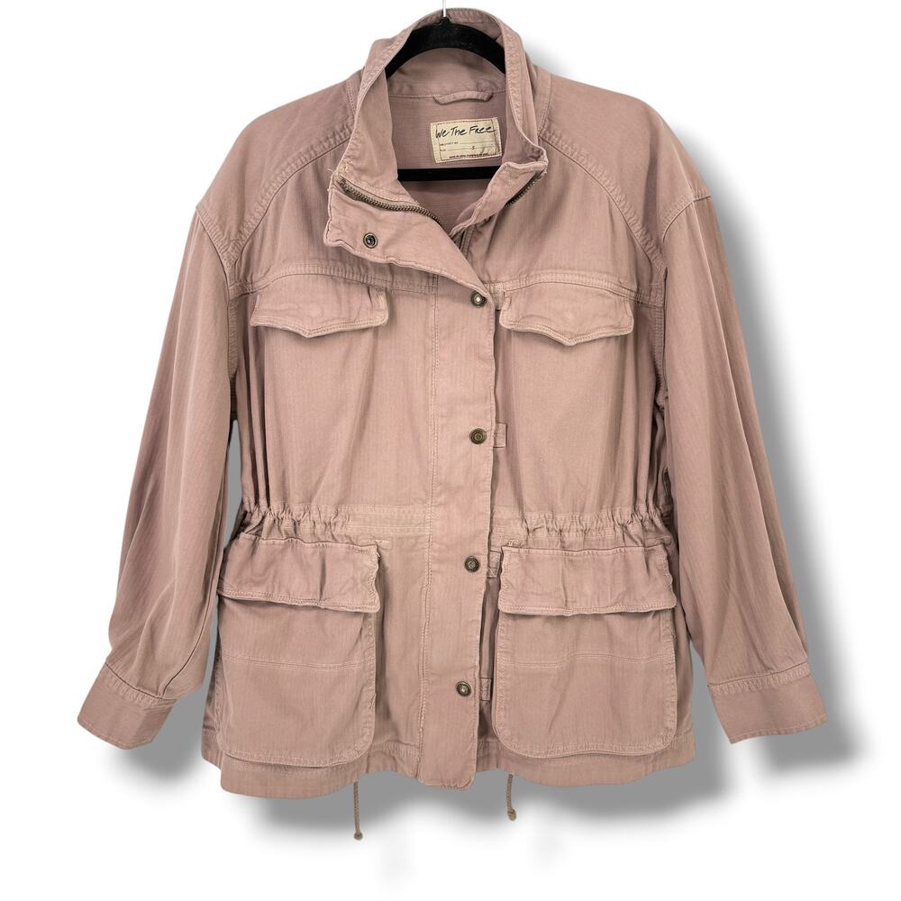 We The Free People Washed Pink Arya Utility Anorak Jacket Womens Sz S
